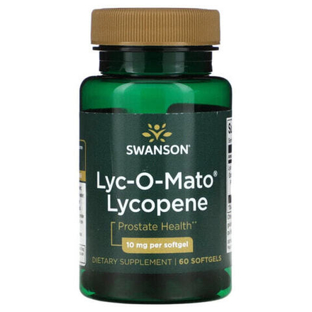 Антиоксиданты Swanson, Lyc-O-Mato, ликопин, 10 мг, 60 мягких таблеток
