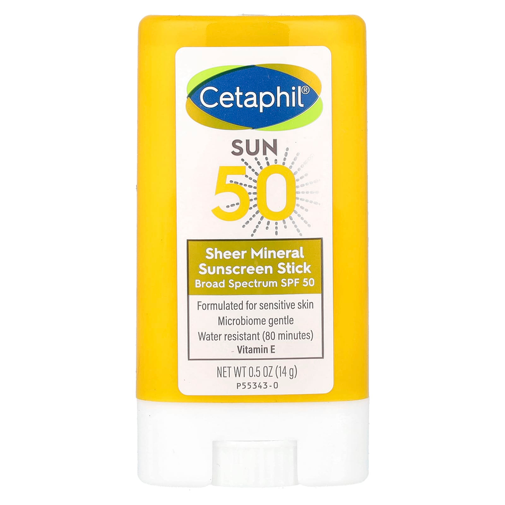 Cetaphil, Минеральное солнцезащитное средство-стик, SPF 50, 14 г (0,5 унции)