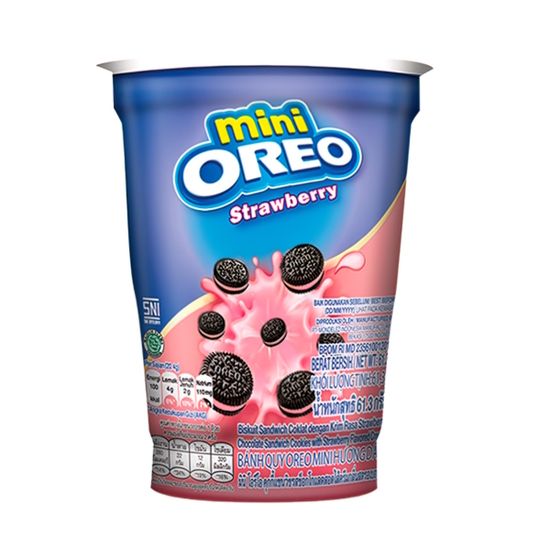 Печенье OREO Mini Strawberry Cream с клубничным кремом, 61,3 г (Индонезия)