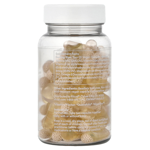 Ritual, Essential For Men, мультивитамины для мужчин от 18 лет, со вкусом мяты, 60 веганских капсул