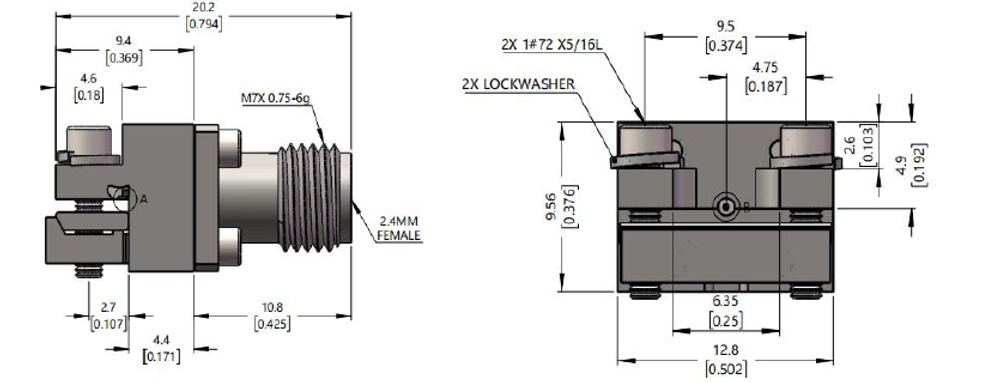 LT-2.4-DEL, 2.4 End Launch, Краевой коннектор, 50 ГГц