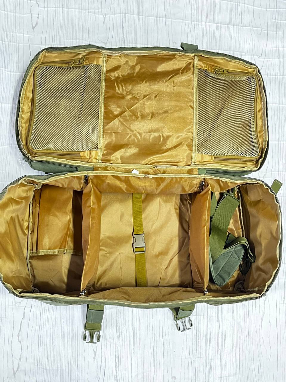 Вместительный тактический рюкзак 60л / олива