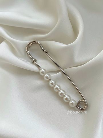 Брошь серебристая  