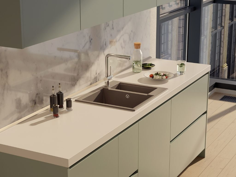 Мойка Omoikiri Sakaime 60-2-PL Tetogranit | Платина