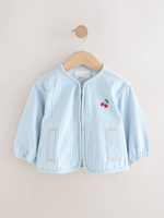Куртка с вышивкой на молнии для девочки Next E43-353, Голубой