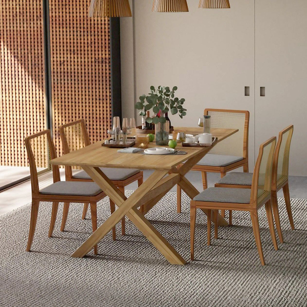 Стол обеденный Уиллис 180х90 см из массива дикого дуба с регулировкой высоты