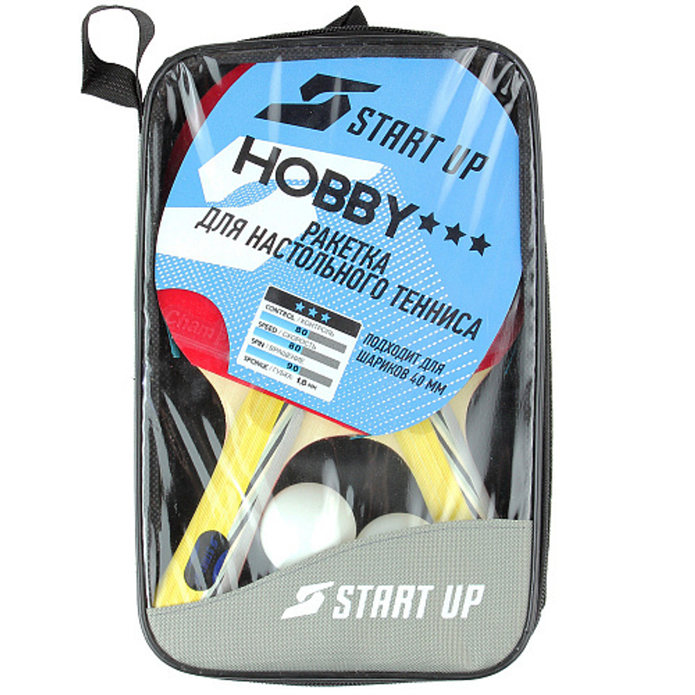 Набор для н/т (2 ракетки, 3 шар.) START UP BB06/1 star