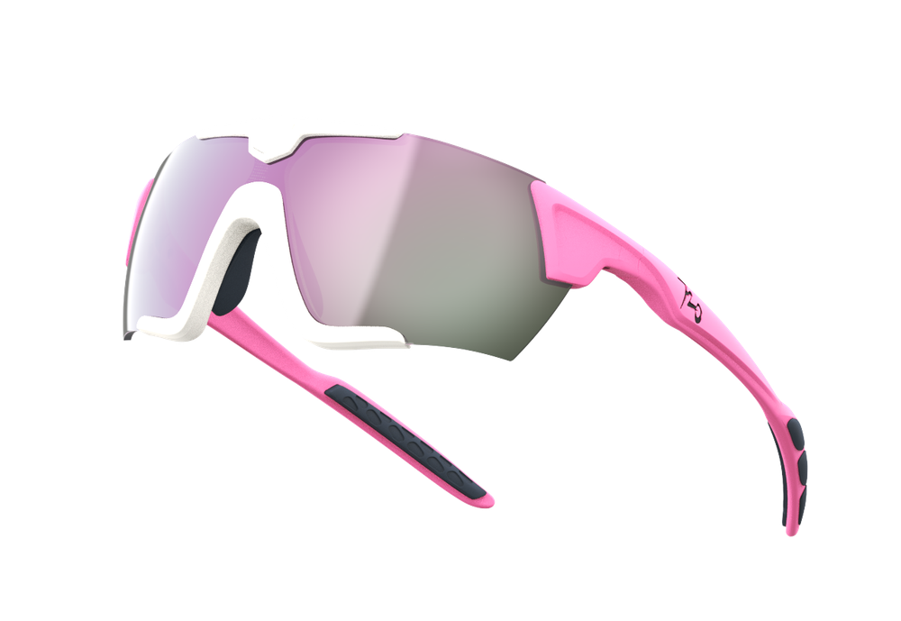 Спортивные очки 720armour Kamikaze Pro / Pale Red Violet Temple / Matte White Gasket / HC Violet Pink Lens