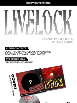 Альбом Xdinary Heroes - Livelock 4th Mini Album DIGIPACK RANDOM Version