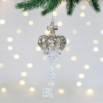 Подвеска «Ключ от дворца» 15 см, Белый/Золотой блеск