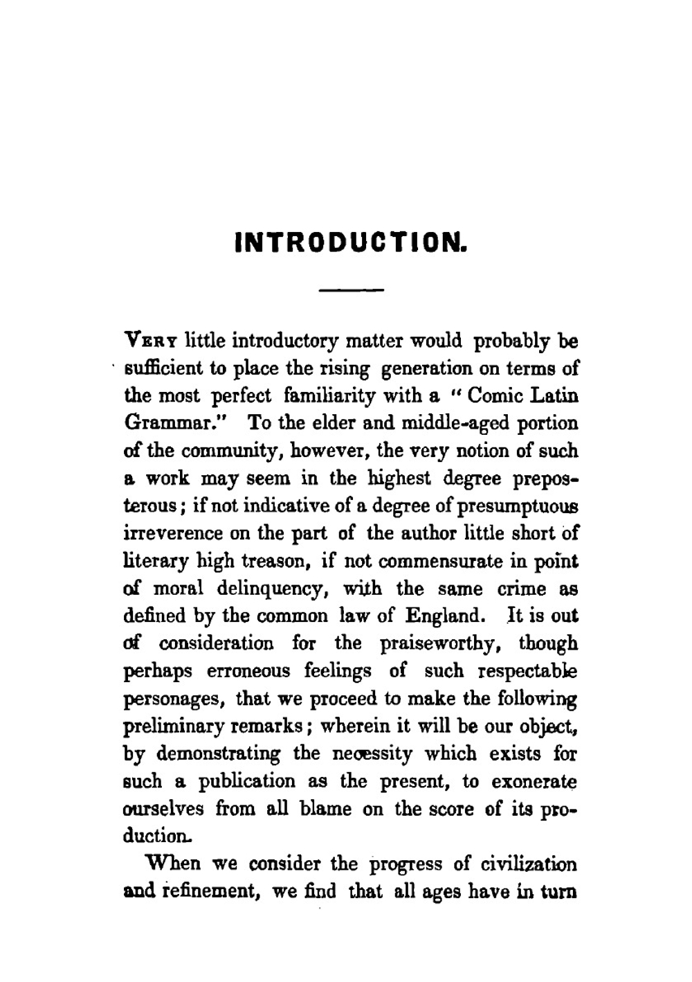 The Comic Latin Grammar. A New and Facetious Introduction to the Latin Tongue | Percival Leigh