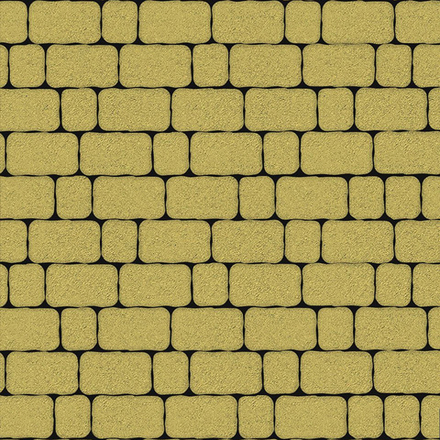 Тротуарная плитка Арена - Стандарт Желтый, комплект из 2 видов плит