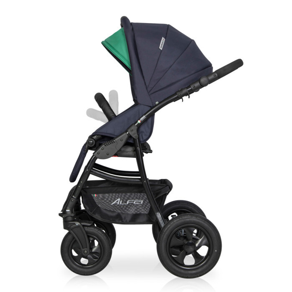 Коляска  ALFA (3 в 1) (RIKO BASIC) 10 коричневый-капучино