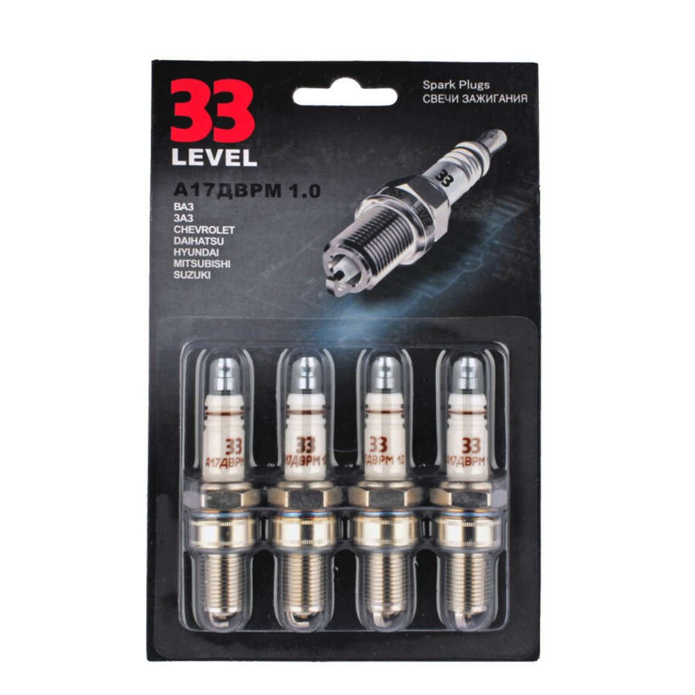 Свечи Энгельс LEVEL А17ДВРМ (1,0) 8кл  (длинные) ВАЗ, ЗАЗ, Chevrolet 14864