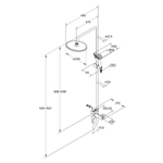Душевая система 35к Milardo STRSB1FM06 "Stripe" лейка "Тропический душ", ХРОМ