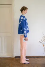 Рубашка Soeurs украшенная с аппликациями синяя