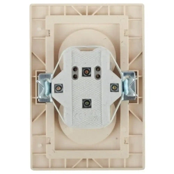 Розетка Intro Plano 1-204-03 без заземления двойная 2х2P 16А-250В IP20 скрытой установки алюминий