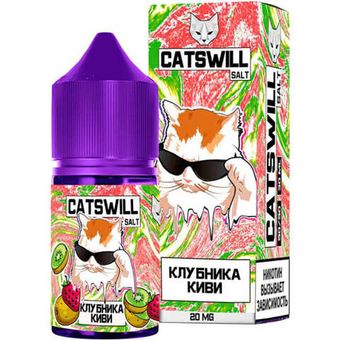 Жидкость CATSWILL Salt 2% STRONG 30 ml - Клубника Киви