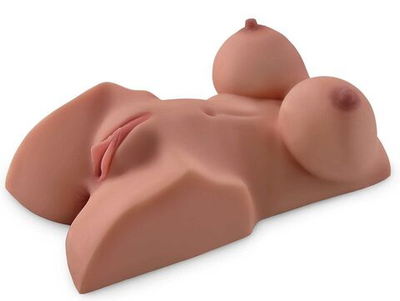 Кофейный мастурбатор-торс вагина и анус Perfect DD (Цвет: кофейный)