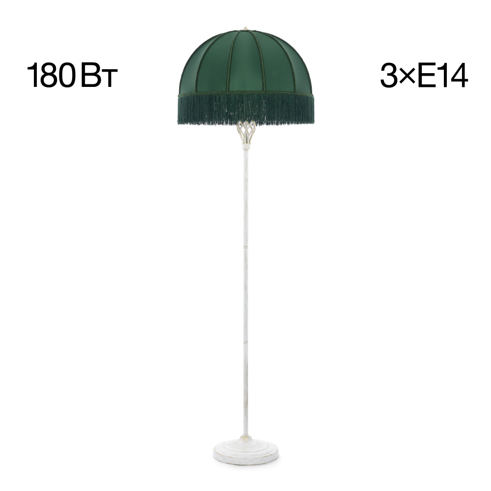 Citilux Базель CL407922 Торшер патина с зелёным абажуром