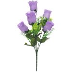 Букет цветов 35см «Роза» фиолетовый 5 цветков