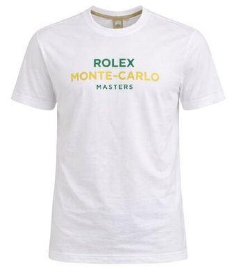 Мужская теннисная футболка Monte-Carlo Rolex Masters Print - white