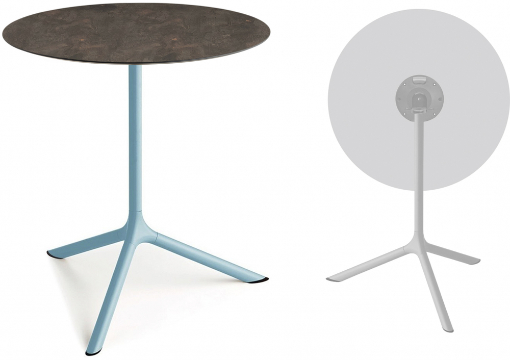 Стол ламинированный обеденный складной Scab Design Tripe Maxi Folding, голубой, кортен