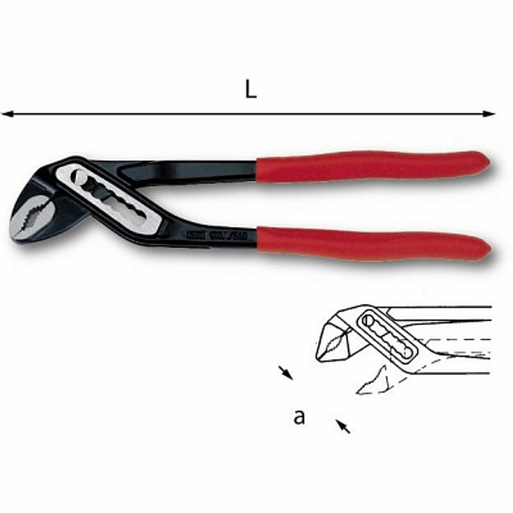 180 C Регулируемые плоскогубцы с закрытым шарниром длина 250 мм, USAG (Италия)