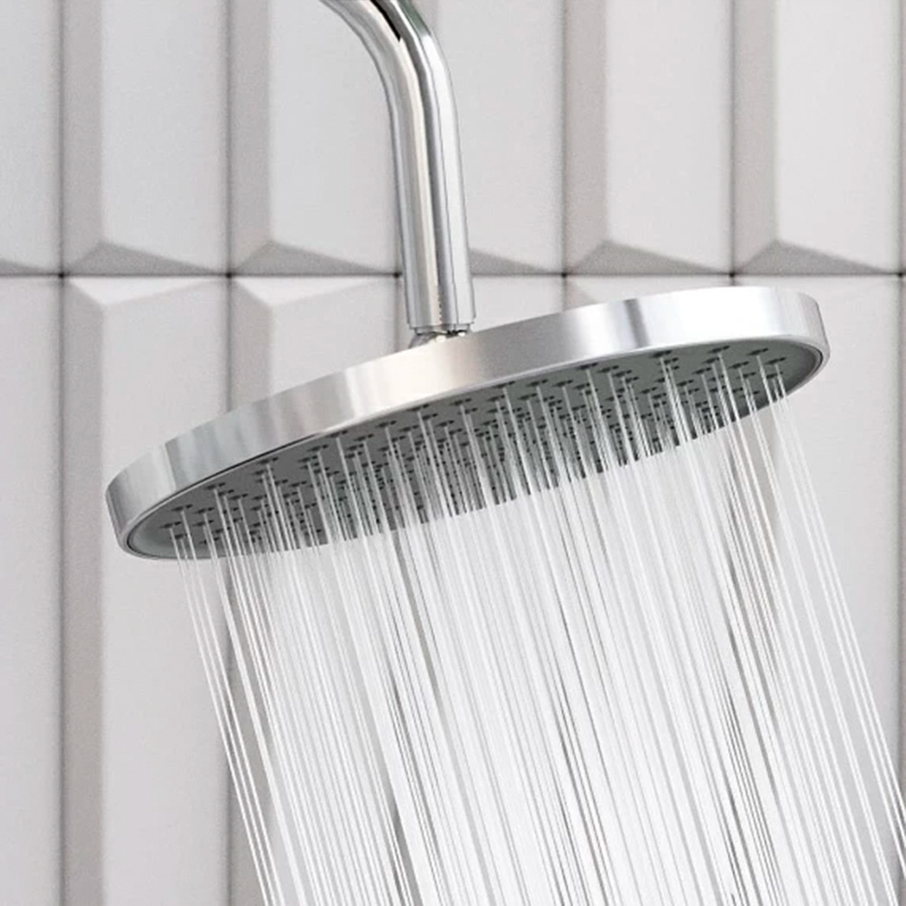 Душевая система с ванно-душевым термостатическим смесителем-полкой Damixa Apollo 947760000