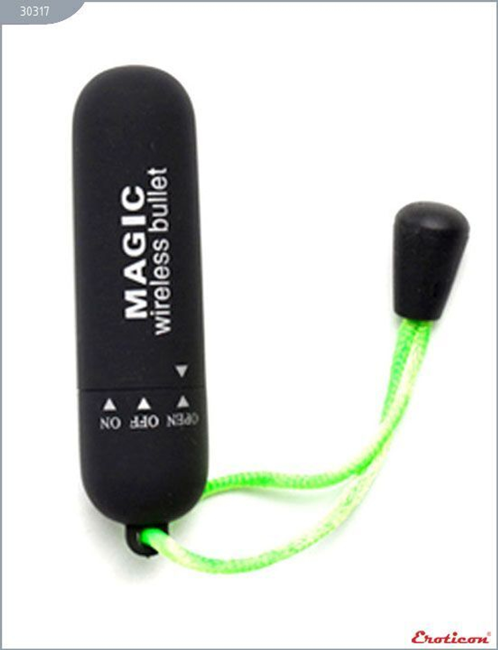 Чёрная вибропуля со шнурком - 7 см. (Цвет: черный)