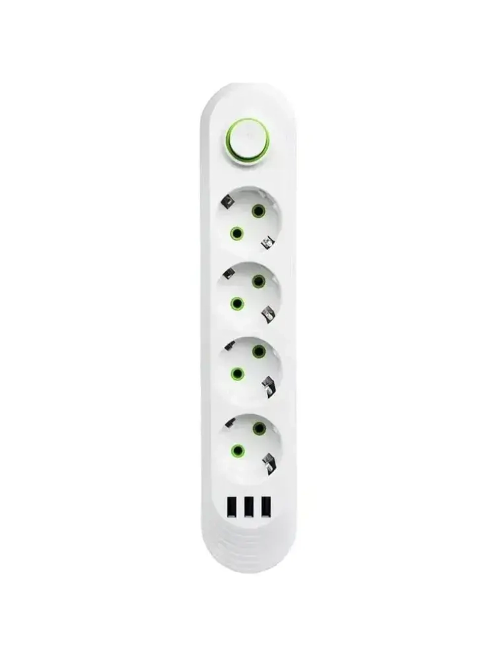 Сетевой фильтр 2 м, 4 розетки, 3 USB