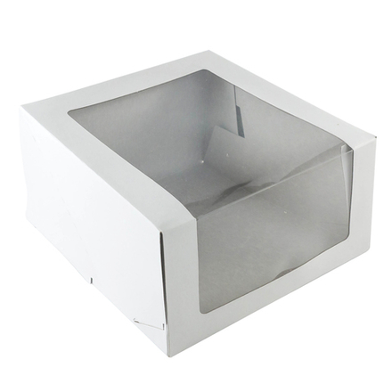 Коробка белая с окном 22*22*11 см