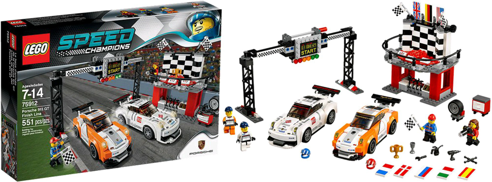 LEGO Speed Champions: Финишная линия гонки Porsche 911 GT 75912 — Porche 911gt Finish Line — Лего Спид Чампионы Чемпионы скорости