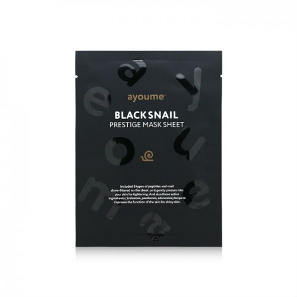 АЮМ Black Snail Маска тканевая с муцином черной улитки AYOUME BLACK SNAIL PRESTIGE MASK SHEET 25мл