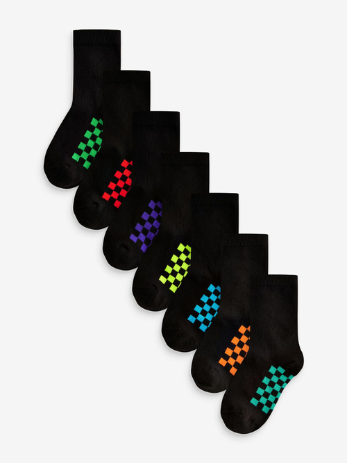 Носки хлопковые для мальчика Next 119-719, 7 шт., Черный