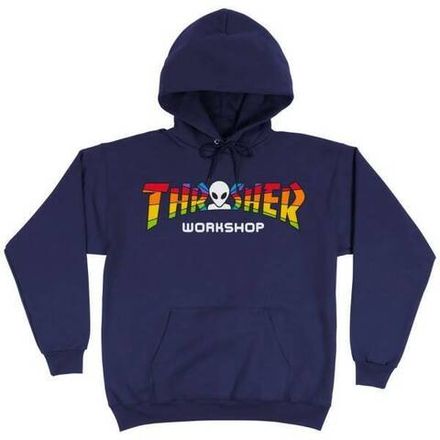 Толстовка Thrasher X AWS - Spectrum Hoodie Navy