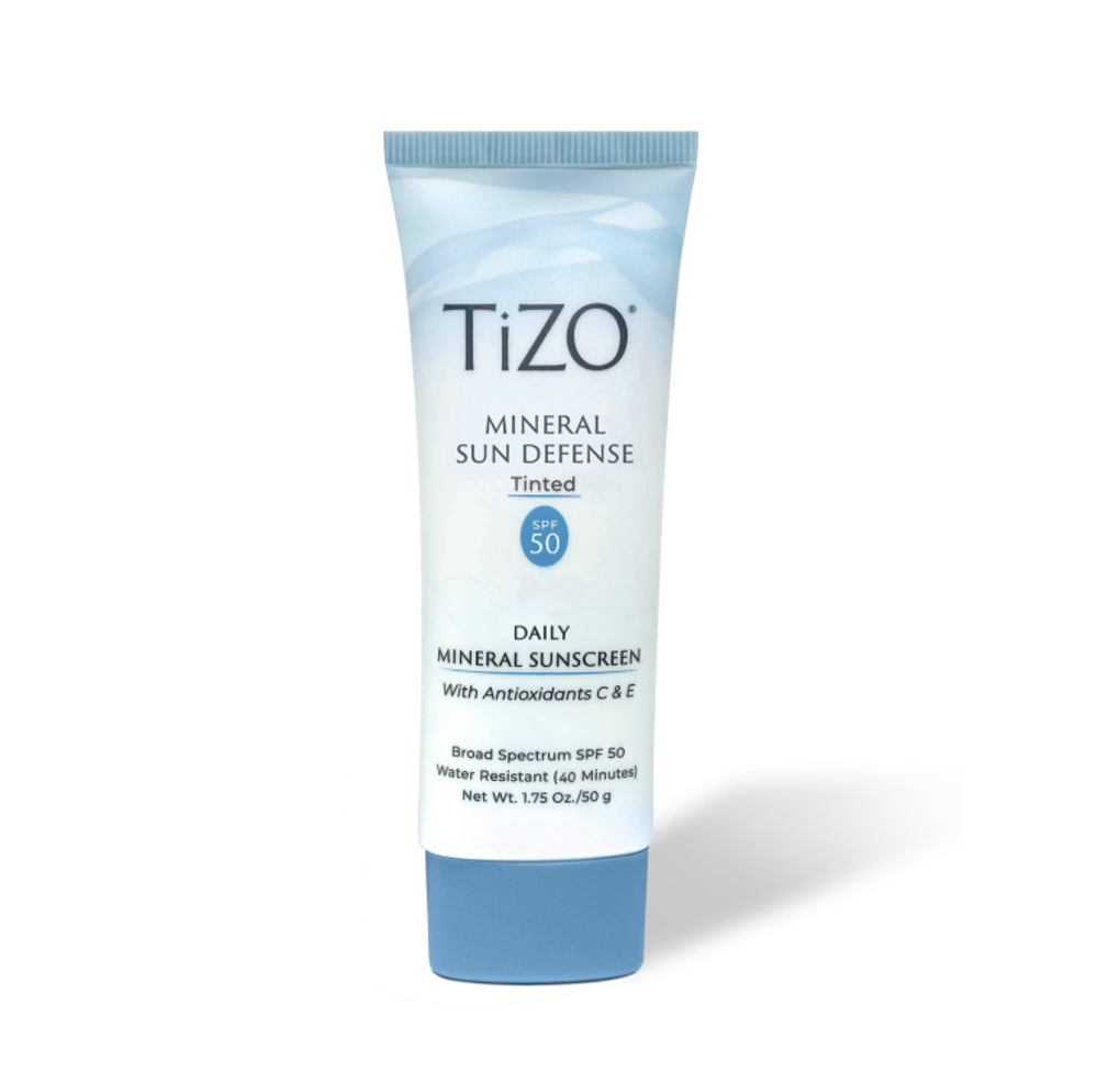 Крем солнцезащитный с оттенком | TIZO Mineral Sun Defense SPF 50, 50 мл