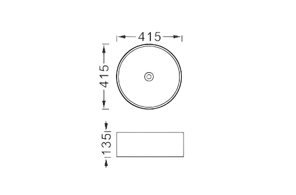 Раковина накладная для установки на столешницу AQUATEK ЕВРОПА AQ5558-MB 415*415*135, матовый черный