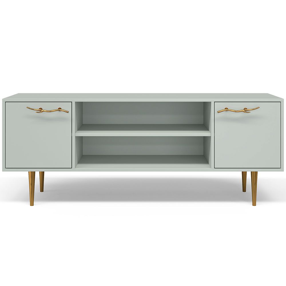 Тумба под ТВ Арт Колор matte 155см Стайл Голд Серый дым матовый