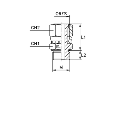 Штуцер FH D10 ORFS 11/16 - 14x1.5 (обжатая гайка)
