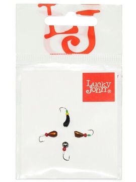 Мормышки свинцовые Lucky John MIX6 d 3-3,5мм 4шт