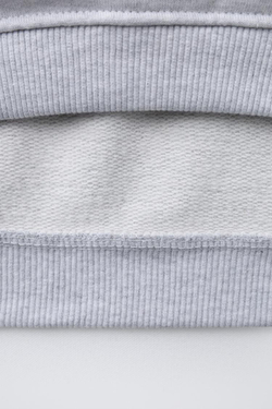 ZARA ТОЛСТОВКА С ВЫШИВКОЙ «МЕДВЕДЬ», СЕРЫЙ МЕЛАНЖ