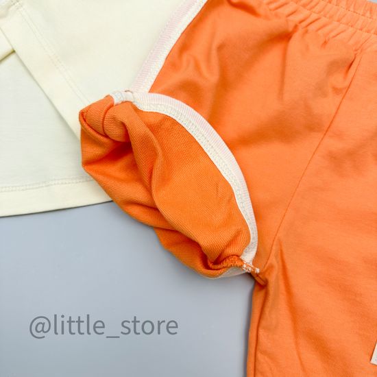 Комплект хлопковый Moi Noi, Молочный/оранжевый