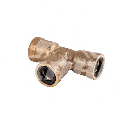 Соединитель трубки ПВХ,полиамид d10мм тройник латунь (KRAL)