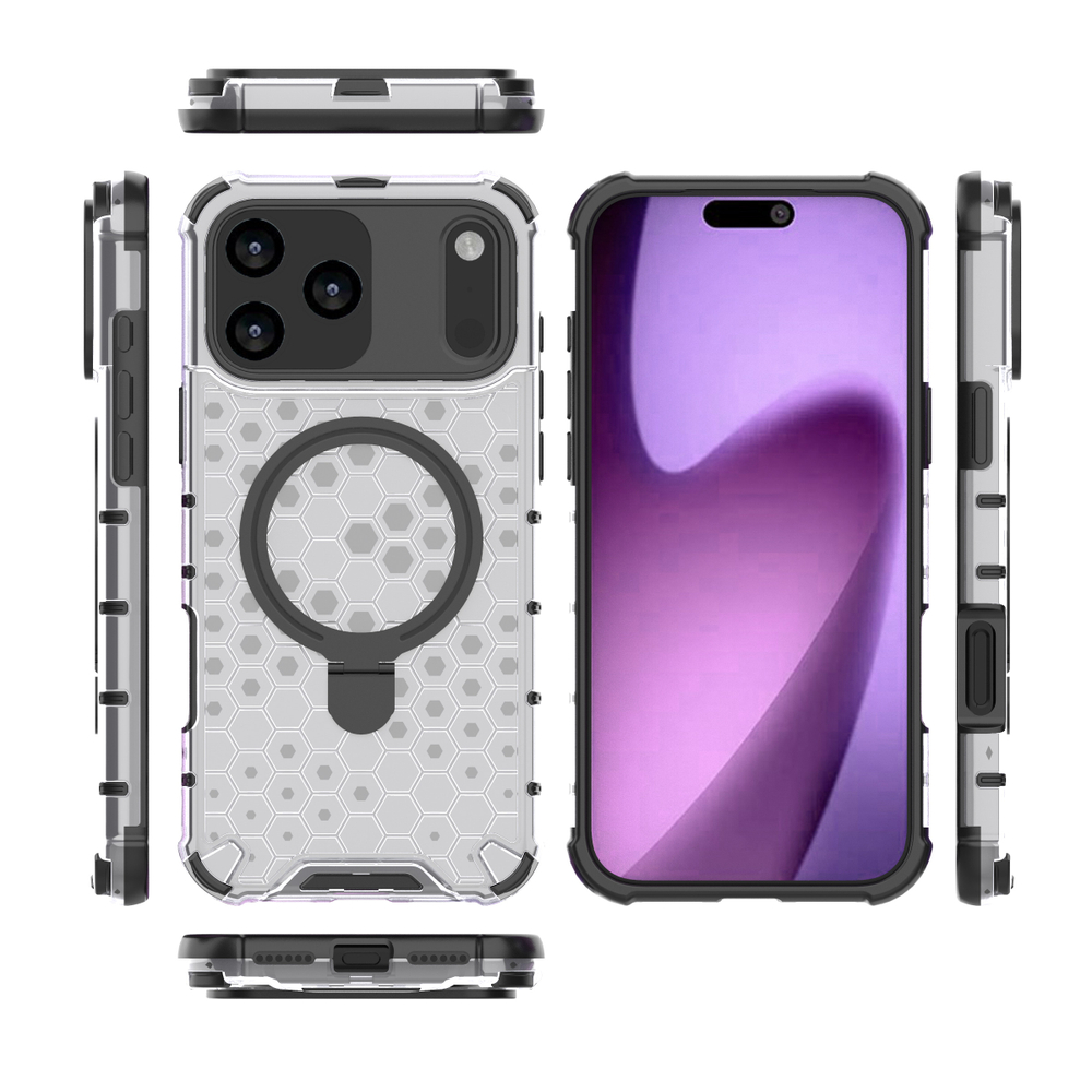 Прозрачный чехол Honeycomb Stand Case для iPhone 17 Pro Max