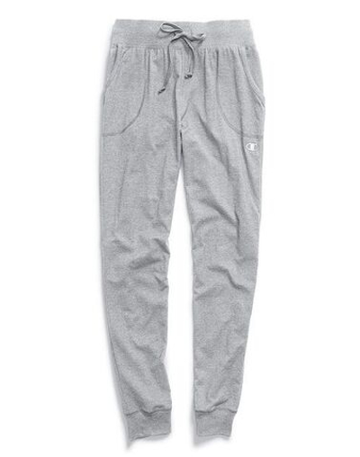 Хлопковые спортивные брючки с высоким поясом (Размер: L) (Цвет: серый)