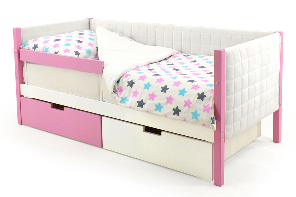 Детская кровать-тахта мягкая Бельмарко Svogen лаванда-белый