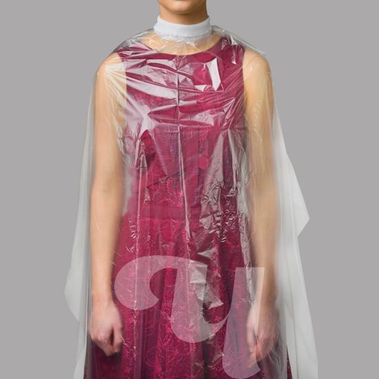 Пеньюар для парикмахеров полиэтиленовый от Чистовье Эконом 50 шт.