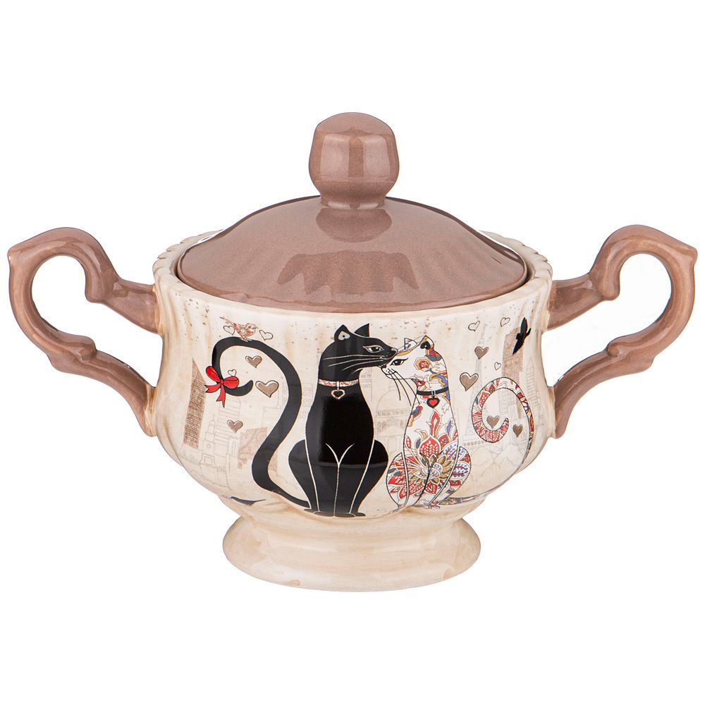 САХАРНИЦА AGNESS "ПАРИЖСКИЕ КОТЫ" 19*11*13 СМ 400 МЛ (КОР=24ШТ.)