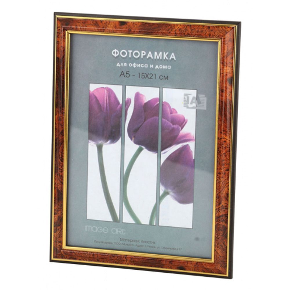 Фоторамка Interior Office 2 серия 282/10х15 темный орех пластиковая | Interior Office